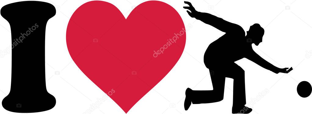 I Love Bowling Player