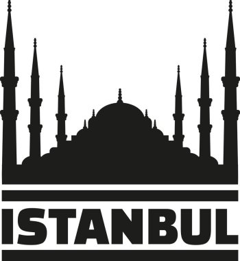 Istanbul ile cami siluet