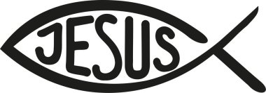 İsa word ile Hıristiyan balık