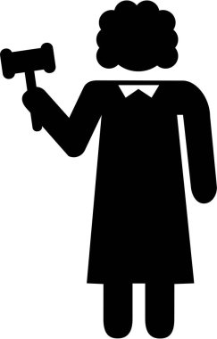 Yargıç piktogram vektör