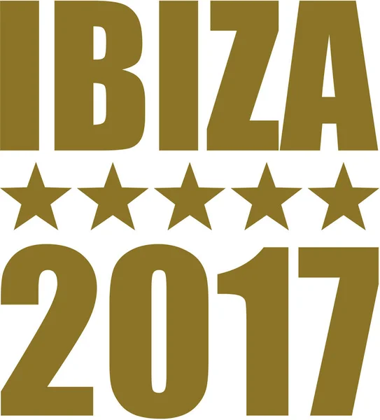 Ibiza 2017 csillagok — Stock Vector