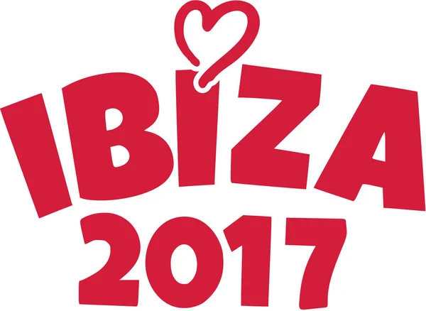 Ibiza 2017 amor —  Vetores de Stock