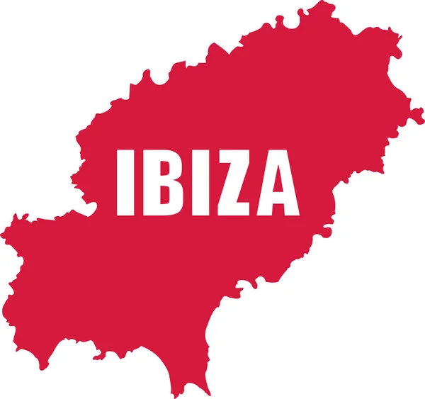 Ibiza Térkép-val név — Stock Vector