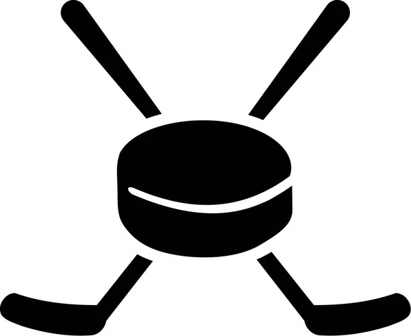 Hockey Puk och pinnar — Stock vektor