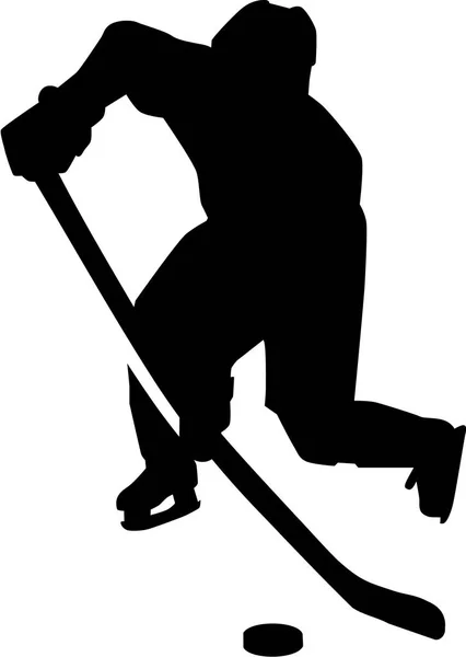 Giocatore di hockey in azione — Vettoriale Stock
