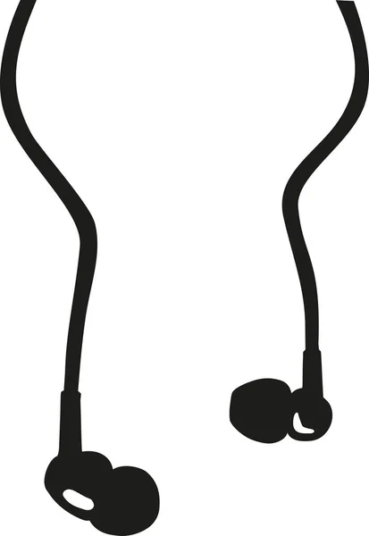 En auriculares colgando — Vector de stock
