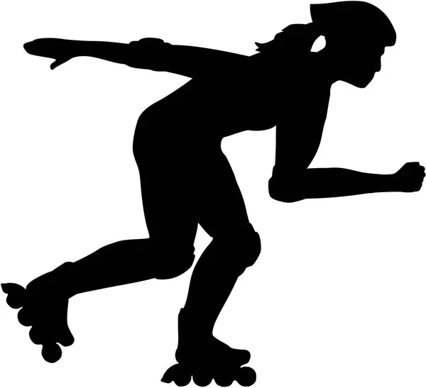 Vrouwelijke inline Skater — Stockvector