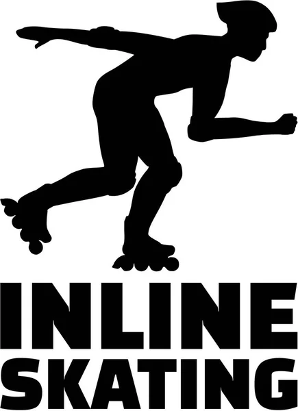 Inline Skater z na rolkach — Wektor stockowy
