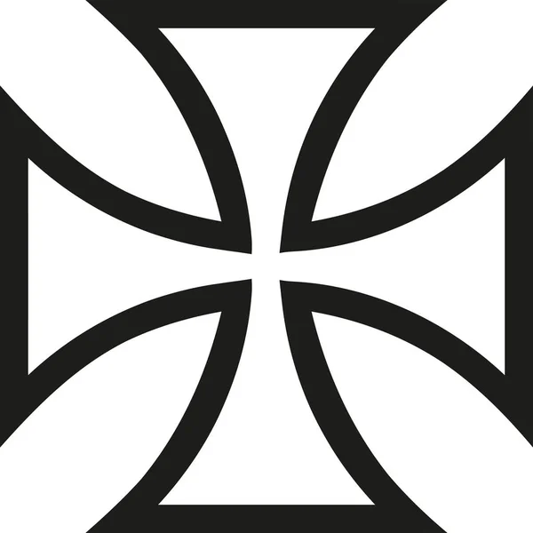 铁十字轮廓 — 图库矢量图片