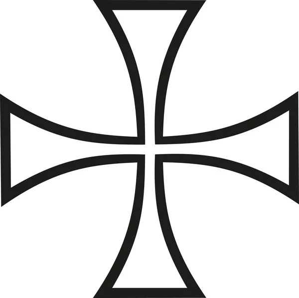 Cienkie iron cross konspektu — Wektor stockowy