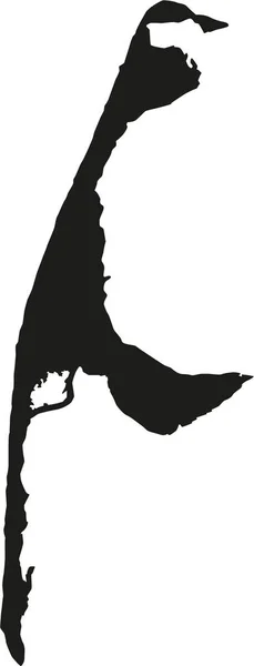 Silhouette mappa Sylt — Vettoriale Stock