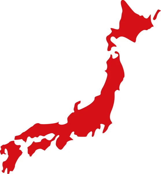 Japón mapa vector — Vector de stock