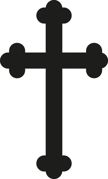 Cruz cristã decorada —  Vetores de Stock