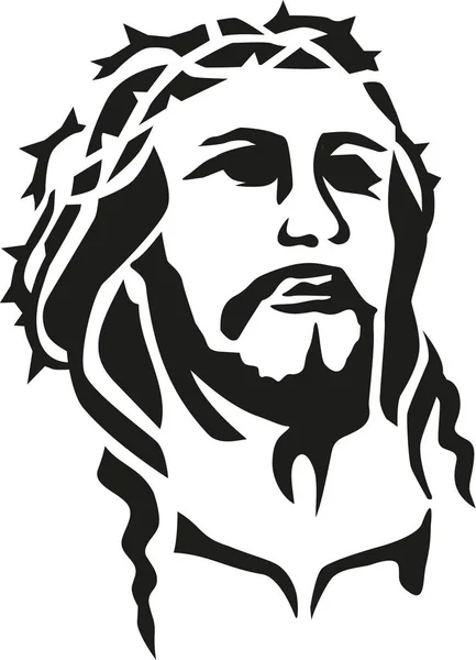 Jesus christ head — Stock Vector