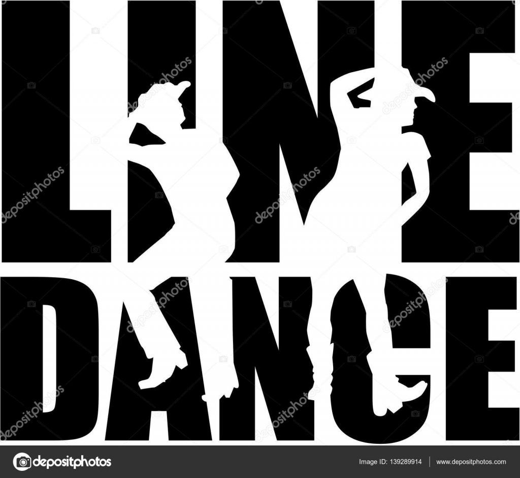 Line Dance Word With Silhouette Stock Vector Image By ©miceking 139289914