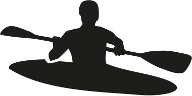 Kanocu siluet vektör