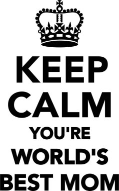 Keep Calm you're world's best mom clipart