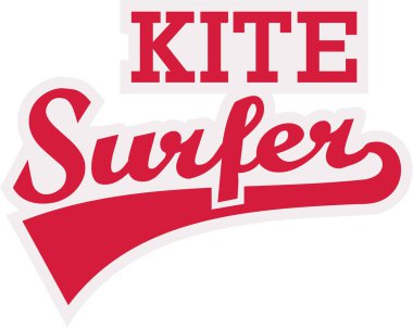 Kitesurfer retro yazı tipi