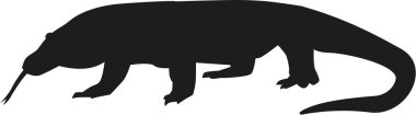 Komodo Dragon siluet