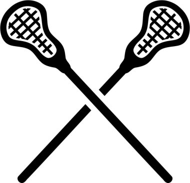 Lacrosse Sticks crossed clipart