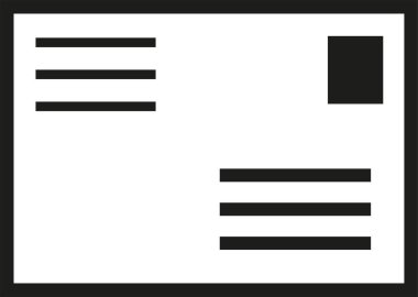 Mektup simge vektör