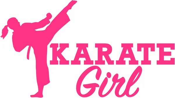 Karate girl vector — Stock Vector