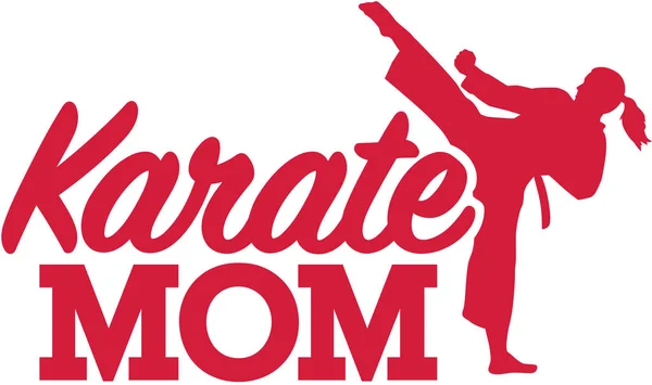 Karate mamma vettore — Vettoriale Stock