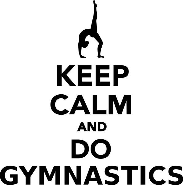 Mantenga la calma y hacer gimnasia — Archivo Imágenes Vectoriales