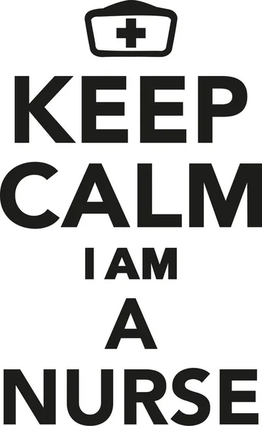 Mantén la calma. Soy enfermera. — Archivo Imágenes Vectoriales