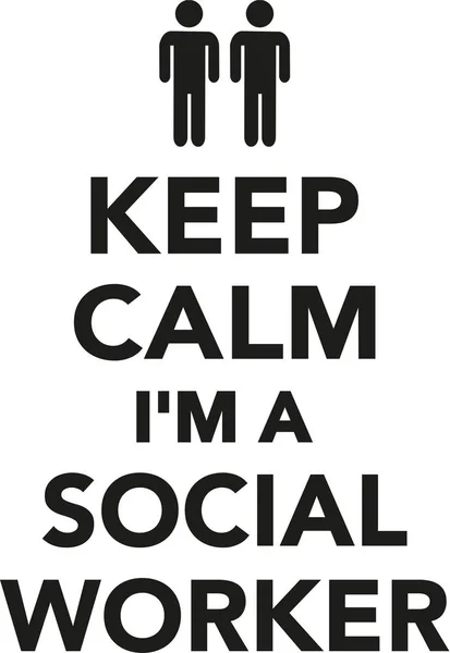 Restez calme, je suis assistante sociale. — Image vectorielle