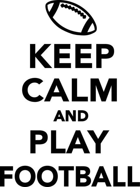 Keep calm and play football — Stock Vector