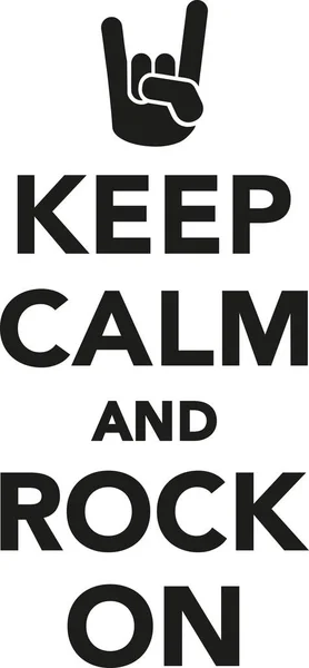 Keep calm and rock on — Stock Vector