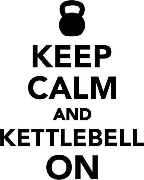 Stai calmo e Kettlebell acceso — Vettoriale Stock