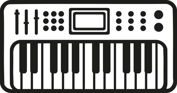 Elektronische piano toetsenbord pictogram — Stockvector