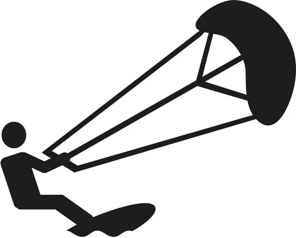 Kitesurfen pictogram vector — Stockvector
