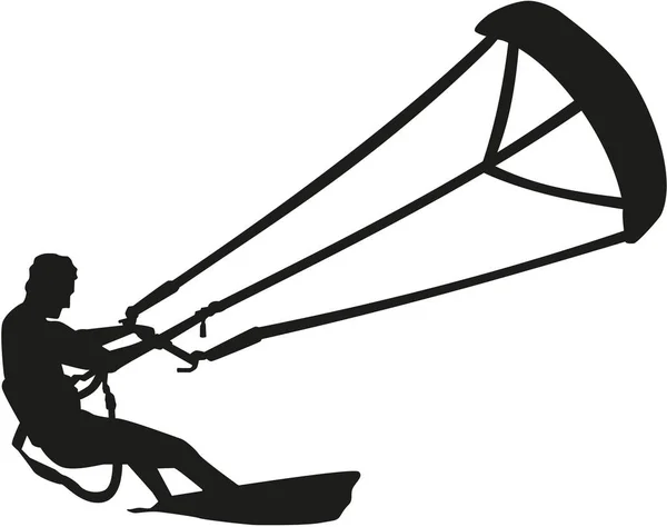 Kitesurfer surfen okyanus