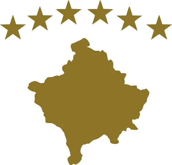 Kosovo kaart vector — Stockvector