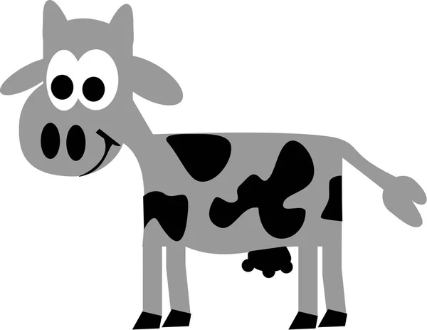 Vacas cómicas con grandes ojos — Vector de stock