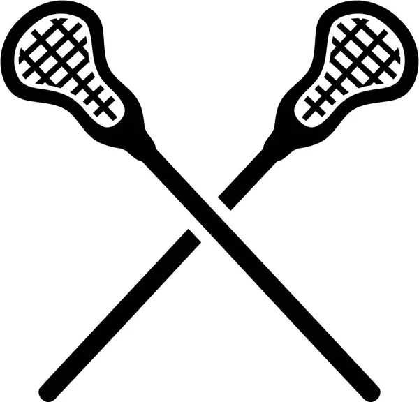 Bastoncini di Lacrosse incrociati — Vettoriale Stock