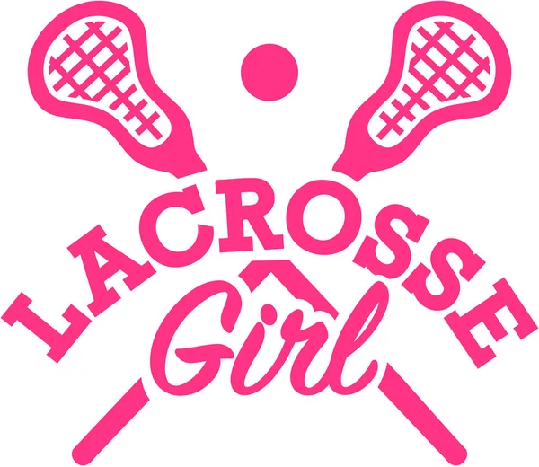 Lacrosse vettore ragazza — Vettoriale Stock