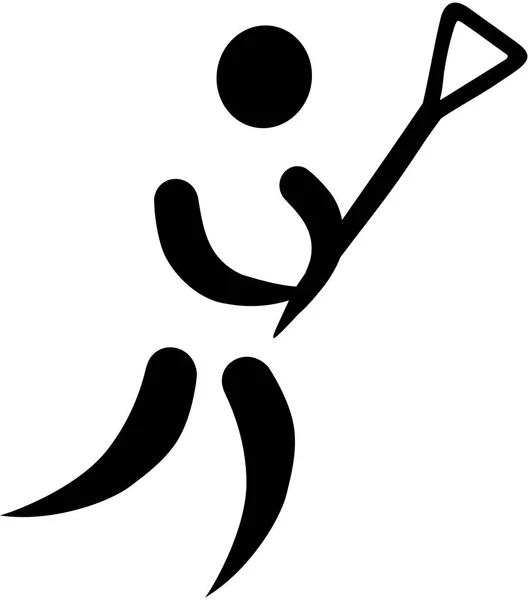 Lacrosse spelare piktogram — Stock vektor