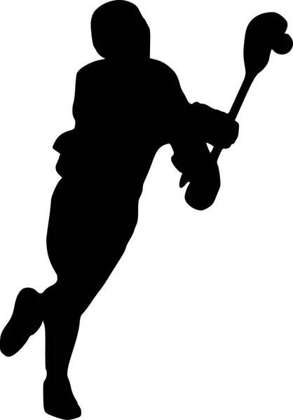 Lacrosse Silhouette Vektor — Stockvektor