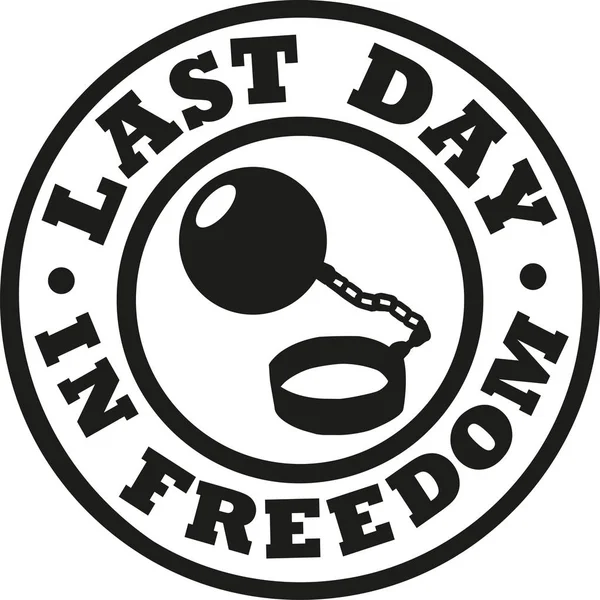 Last day in freedom bachelor party — Stock Vector