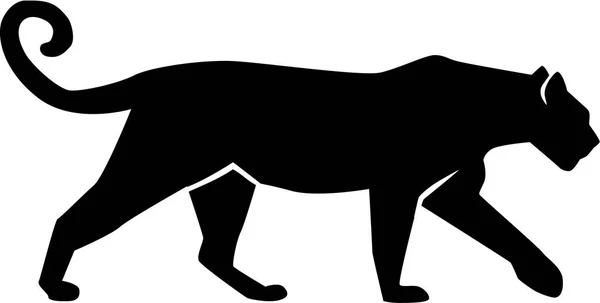 Leopard siluett gepard panther — Stock vektor