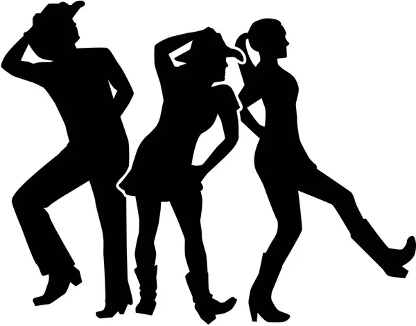 Groupe de danse en ligne — Image vectorielle