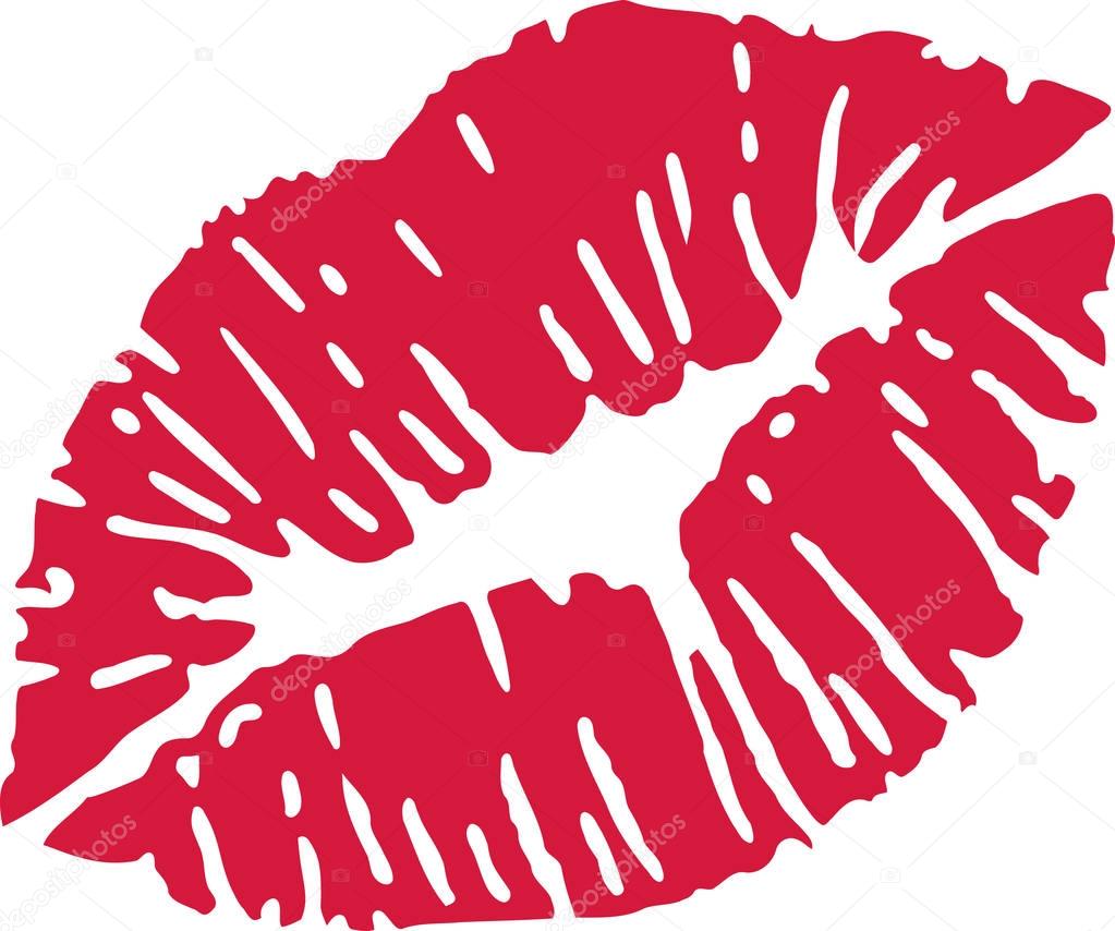 Red kiss vector