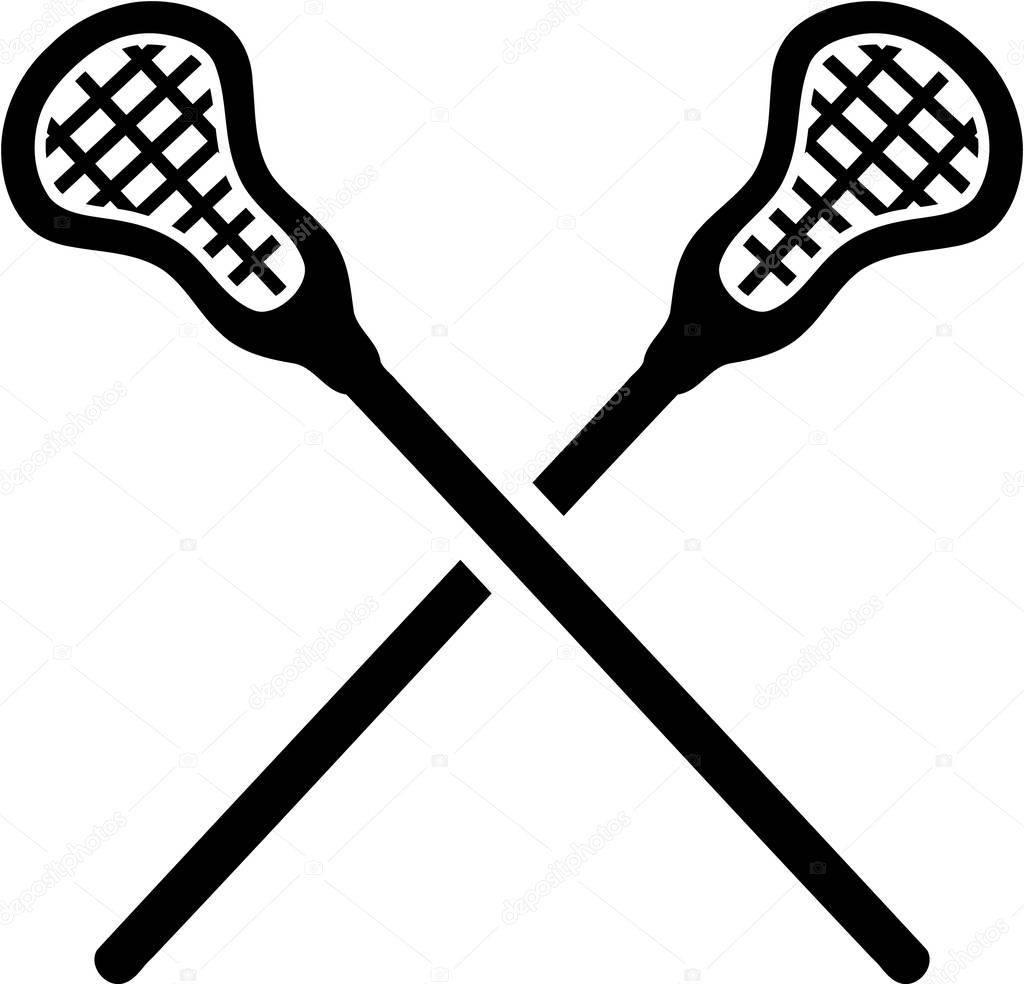 Lacrosse Sticks crossed — Stock Vector © miceking #139289010