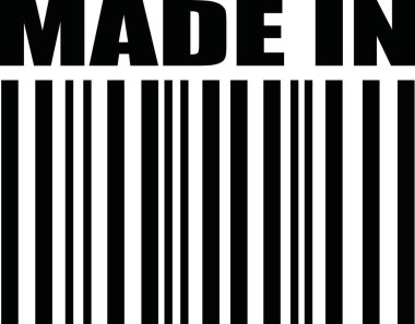 Barkod ile Made in metin