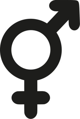 Bir seks cinsiyet sembolü - erkek kadın simgesi