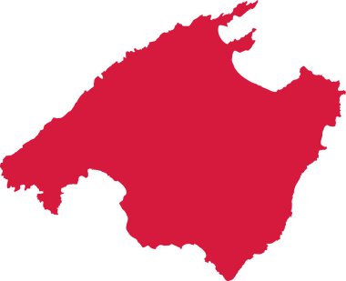 Mallorca harita siluet